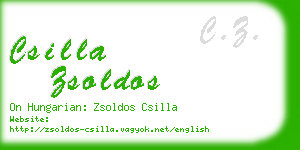 csilla zsoldos business card